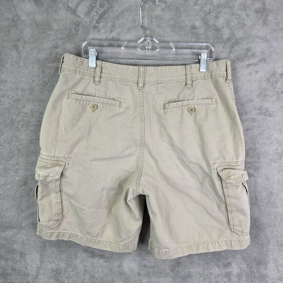 Mens Beige Red Head Cargo Shorts 100% Cotton 9" Inseam Size 36 - Picture 5 of 10